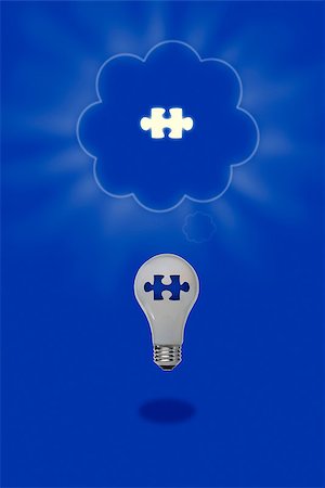 ddmitr (artist) - Idea symbol, light bulb and jigsaw puzzle missing piece. Stock Photo - Budget Royalty-Free & Subscription, Code: 400-07625538