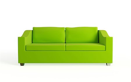 simsearch:400-08301730,k - Modern sofa. Isolated on white background.3d rendered. Foto de stock - Super Valor sin royalties y Suscripción, Código: 400-07625794