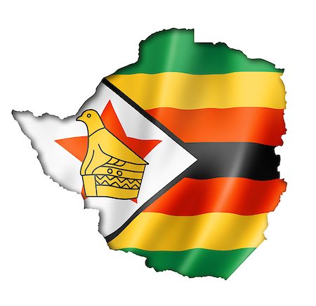 simsearch:400-06420740,k - Zimbabwe flag map, three dimensional render, isolated on white Stock Photo - Budget Royalty-Free & Subscription, Code: 400-07625936