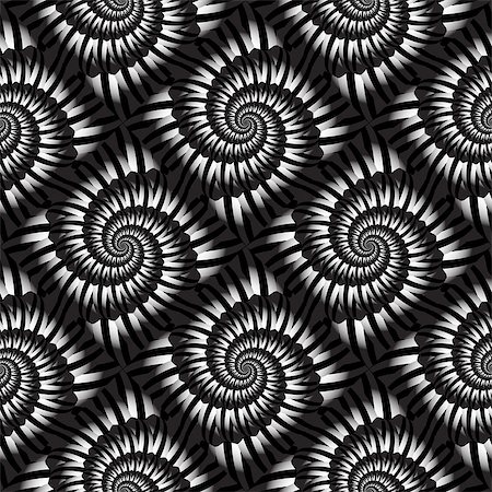 simsearch:400-07631184,k - Design seamless monochrome spiral rotation pattern. Abstract decorative strip textured background. Vector art Stockbilder - Microstock & Abonnement, Bildnummer: 400-07625976