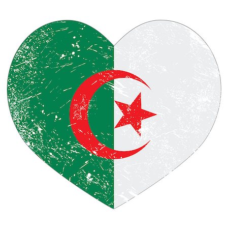 Algerian vintage flag, grunge old style isolated on white Foto de stock - Super Valor sin royalties y Suscripción, Código: 400-07626016