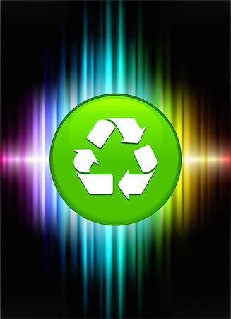 simsearch:400-08403707,k - Recycle Icon Button on Abstract Spectrum Background Original Illustration Foto de stock - Royalty-Free Super Valor e Assinatura, Número: 400-07626169