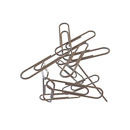 simsearch:400-04354789,k - paper clips isolated on white background Foto de stock - Super Valor sin royalties y Suscripción, Código: 400-07626372