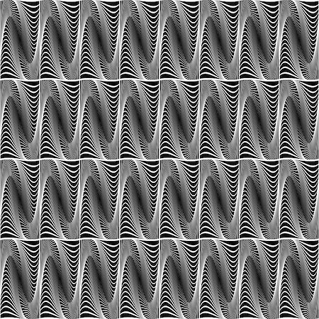 simsearch:400-07516420,k - Design seamless wave geometric pattern. Abstract monochrome decorative background. Speckled texture. Vector art Foto de stock - Super Valor sin royalties y Suscripción, Código: 400-07626414
