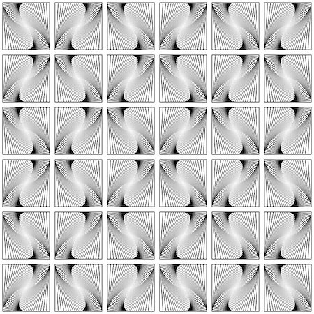 simsearch:400-07631184,k - Design seamless decorative geometric pattern. Abstract monochrome waving lines background. Speckled texture. Vector art Stockbilder - Microstock & Abonnement, Bildnummer: 400-07626474