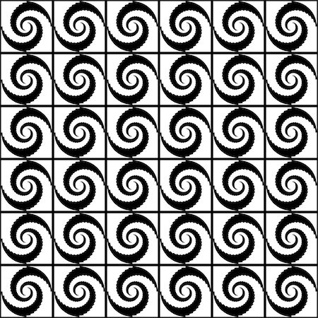 simsearch:400-08050050,k - Design seamless monochrome spiral movement decorative pattern. Abstract whirl background. Vector art Stockbilder - Microstock & Abonnement, Bildnummer: 400-07626483