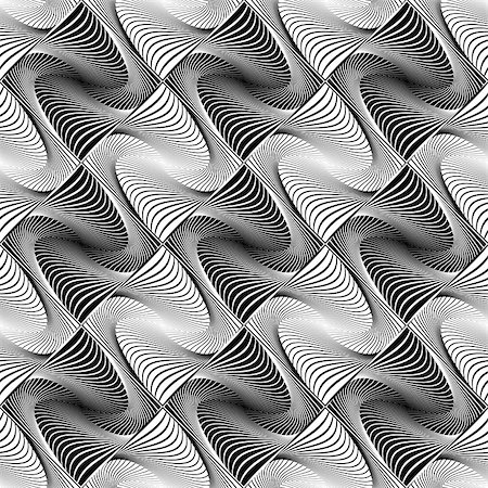 simsearch:400-07676348,k - Design seamless wave geometric pattern. Abstract monochrome decorative background. Speckled texture. Vector art Stock Photo - Budget Royalty-Free & Subscription, Code: 400-07627014