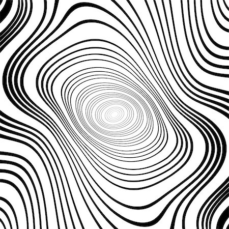 simsearch:400-07512933,k - Design monochrome whirl ellipse movement background. Abstract stripy warped twisted backdrop. Vector-art illustration Foto de stock - Super Valor sin royalties y Suscripción, Código: 400-07627070