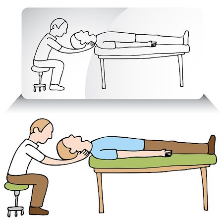 An image of a chiropractor treating a patient. Stockbilder - Microstock & Abonnement, Bildnummer: 400-07627267