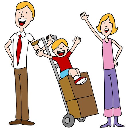 simsearch:400-05385138,k - An image of a family getting ready to move. Stock Photo - Budget Royalty-Free & Subscription, Code: 400-07627452