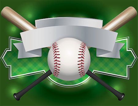 An illustration of a baseball and bat emblem and banner. Room for copy. Vector EPS 10 available. EPS file contains transparencies. Stock Photo - Budget Royalty-Free & Subscription, Code: 400-07627693