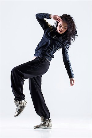 Hip-hop dancer on a white background Fotografie stock - Microstock e Abbonamento, Codice: 400-07627791