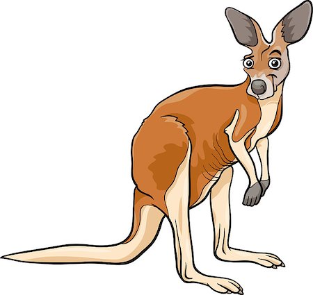 simsearch:400-07309630,k - Cartoon Illustration of Funny Kangaroo Animal Photographie de stock - Aubaine LD & Abonnement, Code: 400-07627803