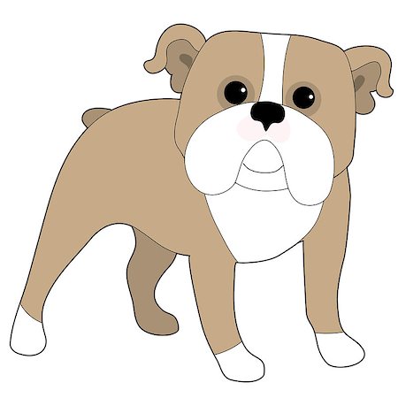 simsearch:400-07658326,k - A cartoon illustration of an English Bulldog Stock Photo - Budget Royalty-Free & Subscription, Code: 400-07627960