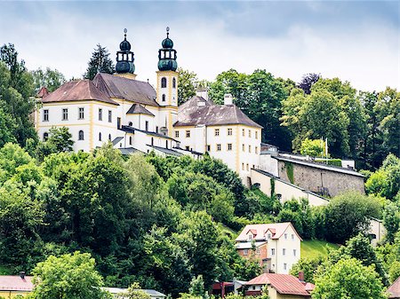 passau - Image of pilgrimage church Maria Hilf in Passau, Germany Fotografie stock - Microstock e Abbonamento, Codice: 400-07628317