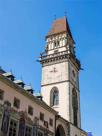 passau - Image of the city hall in Passau, Germany in Summer Fotografie stock - Microstock e Abbonamento, Codice: 400-07628313