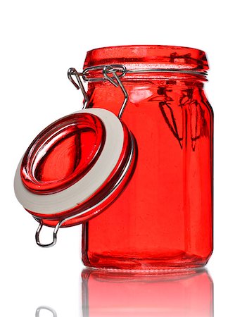 empty glass jar for spice isolated on white Stock Photo - Budget Royalty-Free & Subscription, Code: 400-07628335