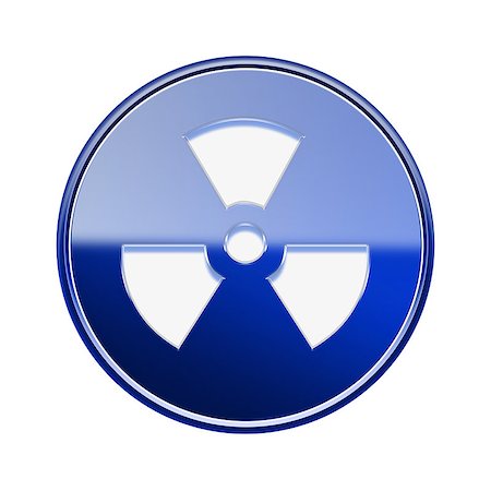 simsearch:400-05234497,k - Radioactive icon glossy blue, isolated on white background. Stock Photo - Budget Royalty-Free & Subscription, Code: 400-07628528