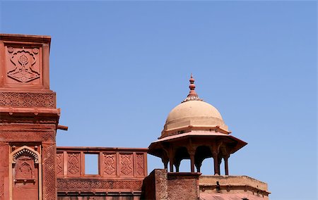 simsearch:400-04228776,k - Outside Architecture of the Red Fort in Agra, India Stockbilder - Microstock & Abonnement, Bildnummer: 400-07628938