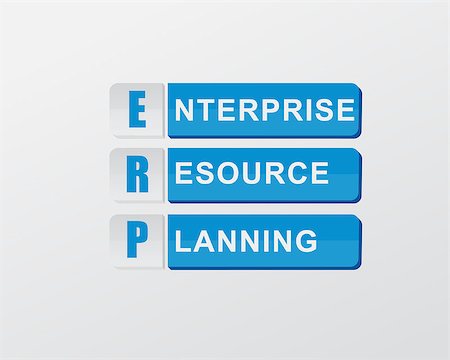 simsearch:400-04892217,k - ERP - enterprise resource planning - text in blue banners, flat design, business systems concept Stock Photo - Budget Royalty-Free & Subscription, Code: 400-07628931