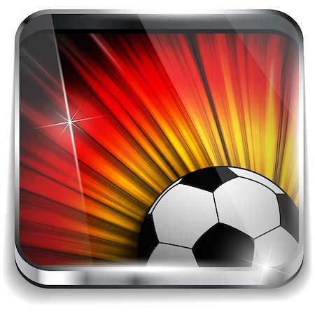 simsearch:400-07312110,k - Vector - Germany Flag with Soccer Ball Background Stockbilder - Microstock & Abonnement, Bildnummer: 400-07629188