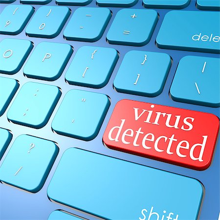 simsearch:400-08729802,k - Virus detected  keyboard Stock Photo - Budget Royalty-Free & Subscription, Code: 400-07629322