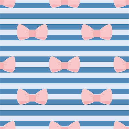 simsearch:400-07428310,k - Seamless vector pattern with pastel pink bows on sailor navy blue stripes background. For tile desktop wallpaper and fashion website design Stock Photo - Budget Royalty-Free & Subscription, Code: 400-07620203