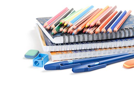 simsearch:400-04834843,k - school supplies isolated on white background Stock Photo - Budget Royalty-Free & Subscription, Code: 400-07620747