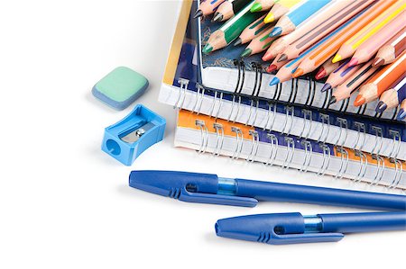 simsearch:400-04834843,k - school supplies isolated on white background Stock Photo - Budget Royalty-Free & Subscription, Code: 400-07620748