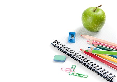 simsearch:400-04834843,k - school supplies isolated on white background Stock Photo - Budget Royalty-Free & Subscription, Code: 400-07620749