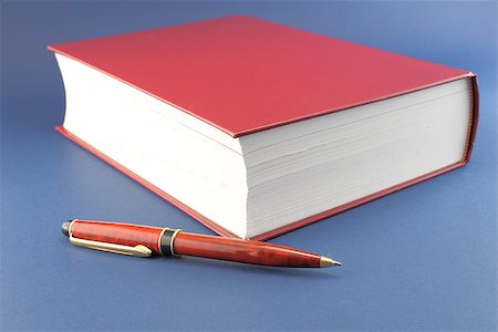 photoestelar (artist) - Red book with an elegant pen in front. Stock Photo - Budget Royalty-Free & Subscription, Code: 400-07620974