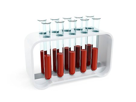 simsearch:400-07774098,k - test tubes with blood samples, 3d isolated render Stock Photo - Budget Royalty-Free & Subscription, Code: 400-07621093