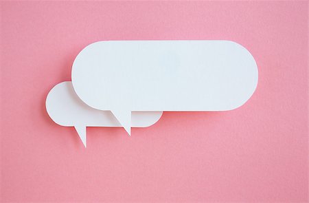 simsearch:400-07625966,k - paper speech bubbles on pink background Stock Photo - Budget Royalty-Free & Subscription, Code: 400-07621109