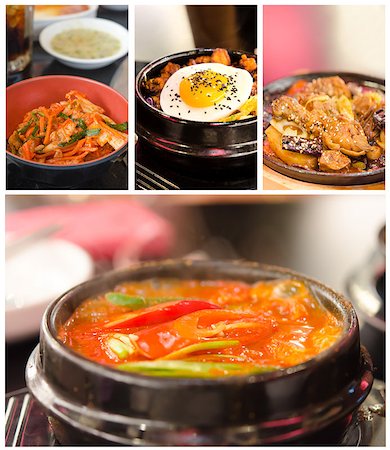 fried egg and pepper - Collage from photographs of korean cuisine  (kimchi chigae, jim dak, bibimbap, kimchi) Stock Photo - Budget Royalty-Free & Subscription, Code: 400-07621155