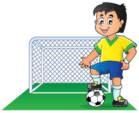 football play drawing - Soccer theme image 1 - eps10 vector illustration. Stock Photo - Budget Royalty-Free & Subscription, Code: 400-07621211
