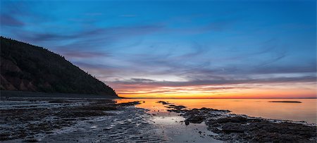 Panorama of  ocean beach (Blomidon Provincial Park, Nova Scotia, Canada) Photographie de stock - Aubaine LD & Abonnement, Code: 400-07621369