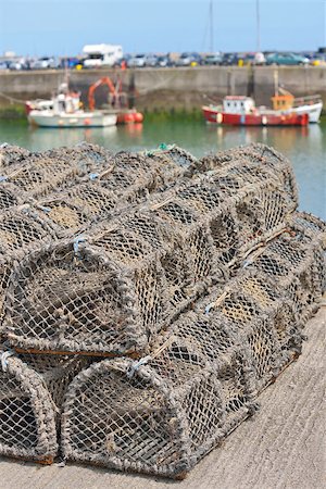 groups of traditional traps for capture fisheries and seafood on the ireland coast Stock Photo - Budget Royalty-Free & Subscription, Code: 400-07621462