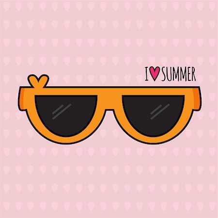 sun protection cartoon - Summer background. Sunglasses. Vector. Stock Photo - Budget Royalty-Free & Subscription, Code: 400-07621889