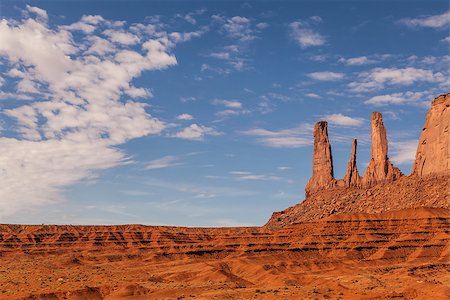 simsearch:400-05361560,k - Complementary colours blue and orange in this iconic view of Monument Valley, USA Photographie de stock - Aubaine LD & Abonnement, Code: 400-07621996