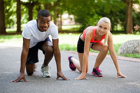 simsearch:400-07682342,k - young couple runner jogger in park outdoor summer sport lifestyle Stock Photo - Budget Royalty-Free & Subscription, Code: 400-07622218