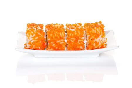 Sushi maki. Isolated on white background Stock Photo - Budget Royalty-Free & Subscription, Code: 400-07623909