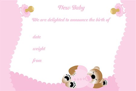 simsearch:400-07102630,k - Birthday card for girl with cute bear- available as eps-vector and jpg file Foto de stock - Super Valor sin royalties y Suscripción, Código: 400-07634165