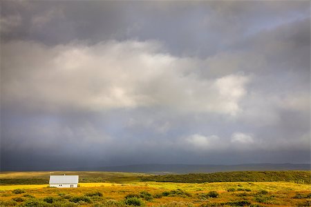 Rainstorm over a farm in Iceland Stock Photo - Budget Royalty-Free & Subscription, Code: 400-07634251