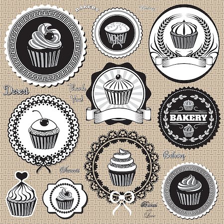 set of vector design elemnts icons for  baking and bakery Stock Photo - Budget Royalty-Free & Subscription, Code: 400-07634393