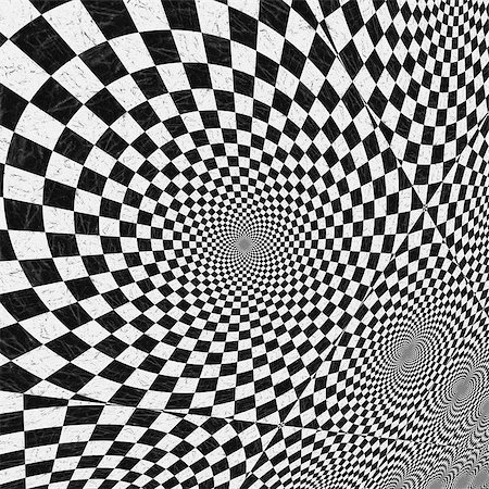 simsearch:400-04781499,k - Abstract black and white checkered background with perspective effect. Photographie de stock - Aubaine LD & Abonnement, Code: 400-07630286
