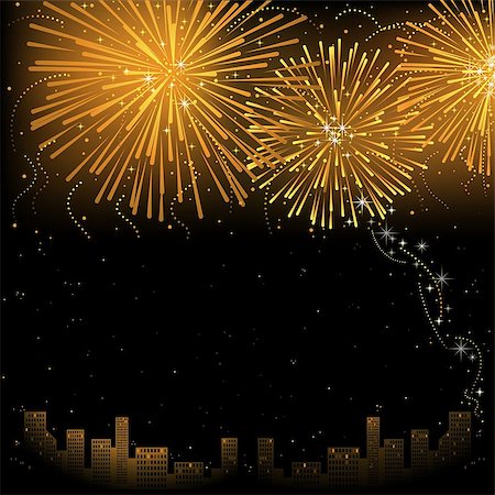 simsearch:400-06416200,k - Fireworks - Background Illustration, Vector Stock Photo - Budget Royalty-Free & Subscription, Code: 400-07630467