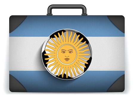 simsearch:400-04411836,k - Vector - Argentina Travel Luggage with Flag for Vacation Stockbilder - Microstock & Abonnement, Bildnummer: 400-07630649