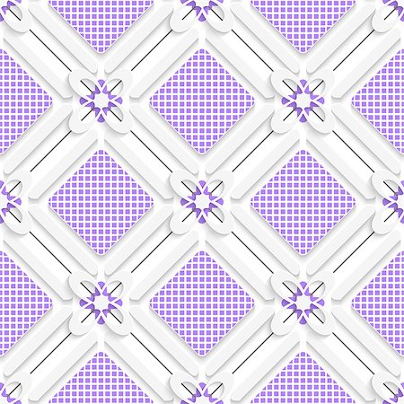 simsearch:400-07660293,k - Abstract 3d seamless background. Diagonal purple checked squares pattern with cut out of paper 3d effect. Fotografie stock - Microstock e Abbonamento, Codice: 400-07630806