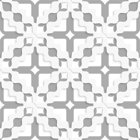 simsearch:400-07616809,k - Abstract 3d seamless background. Diagonal white and gray wavy squares pattern with cut out of paper effect. Stock Photo - Budget Royalty-Free & Subscription, Code: 400-07630809