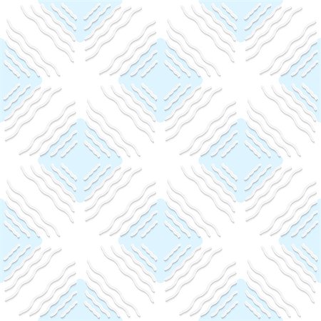simsearch:400-07660293,k - Abstract 3d seamless background. Diagonal white wavy lines with blue pattern with cut out of paper effect. Fotografie stock - Microstock e Abbonamento, Codice: 400-07630815
